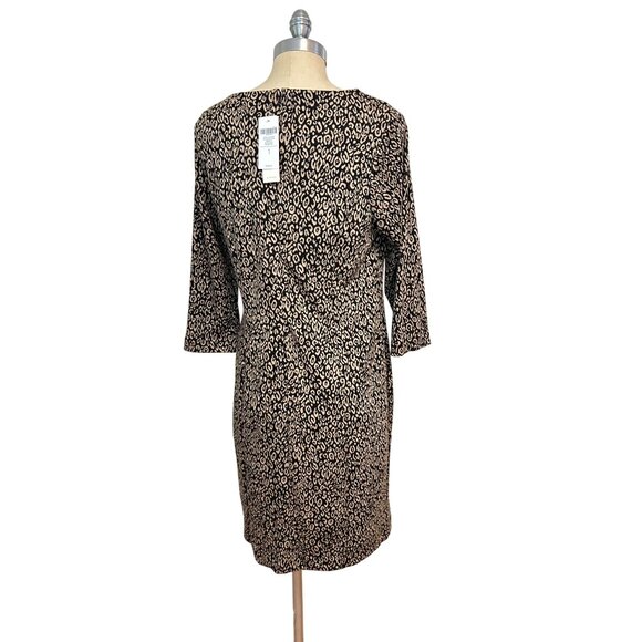 Chico So Slimming animal leopard print Dress size 1 Medium NWT $159 - Picture 4 of 6